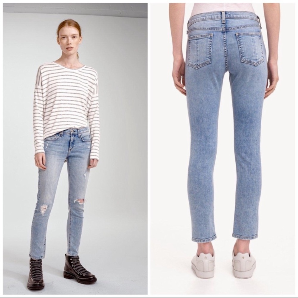 Rag & Bone Ankle Skinny distressed jeans